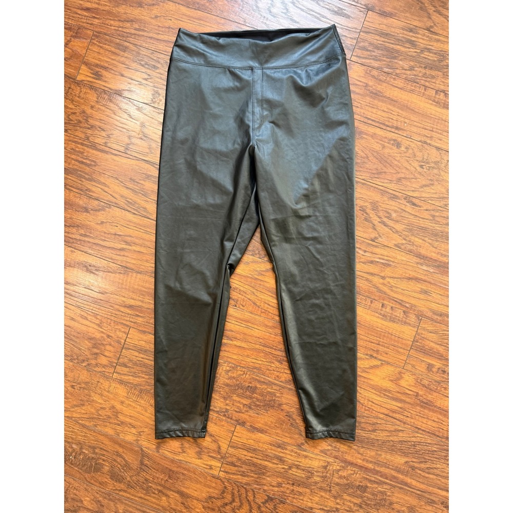 OFFLINE by Aerie Real Luxe Faux Leather Leggings Black Hi-Rise XL Short